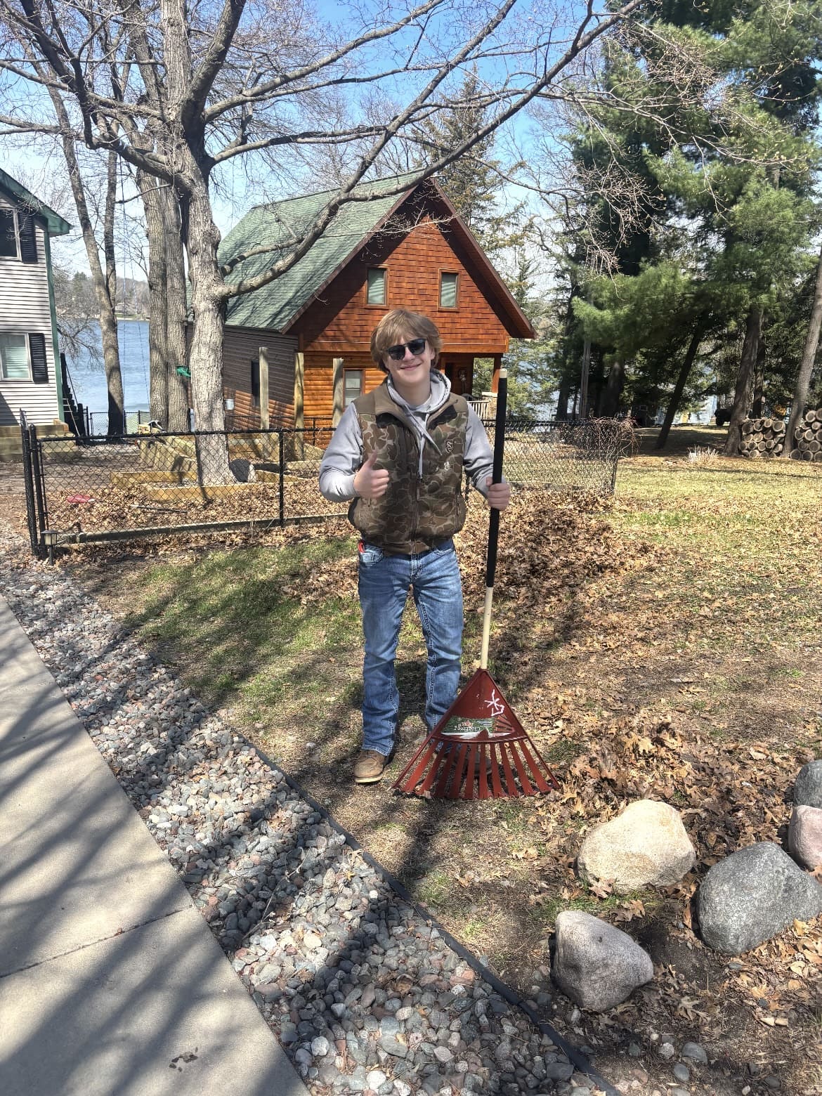 All American Landscape Solutions project equipment and work area