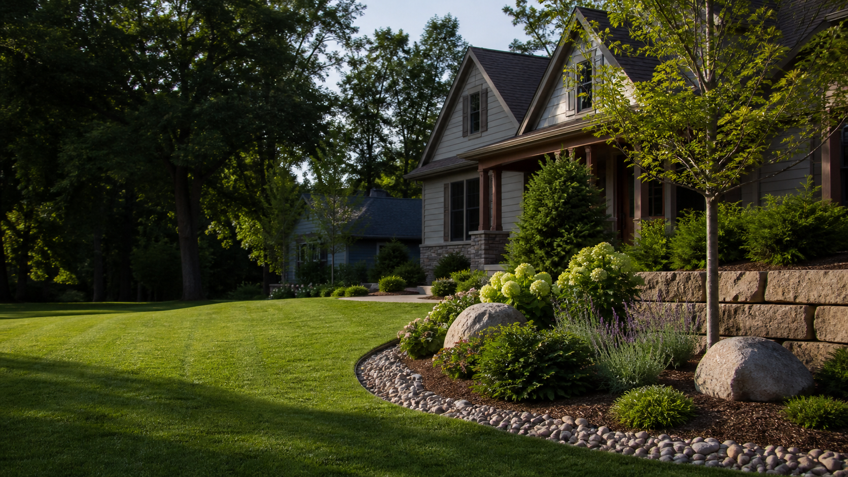 Representative finished residential landscape in Minnesota